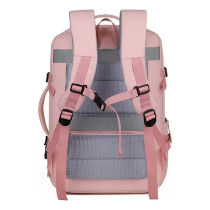 Mochila De Mujer Impermeable De Tela Nylon Cartera Para Dama Negro. Liso