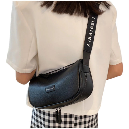 Cartera De Mujer Bandolera Para Damas Con Correas Ajustables Negro (1) Liso