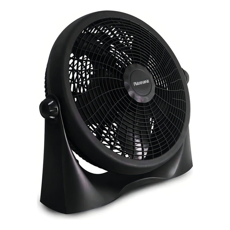 Turbo Ventilador De Piso Microsonic Vt4001 Con 5 Aspas 40 Cm - 40 Cm - Negro - Negro - 5