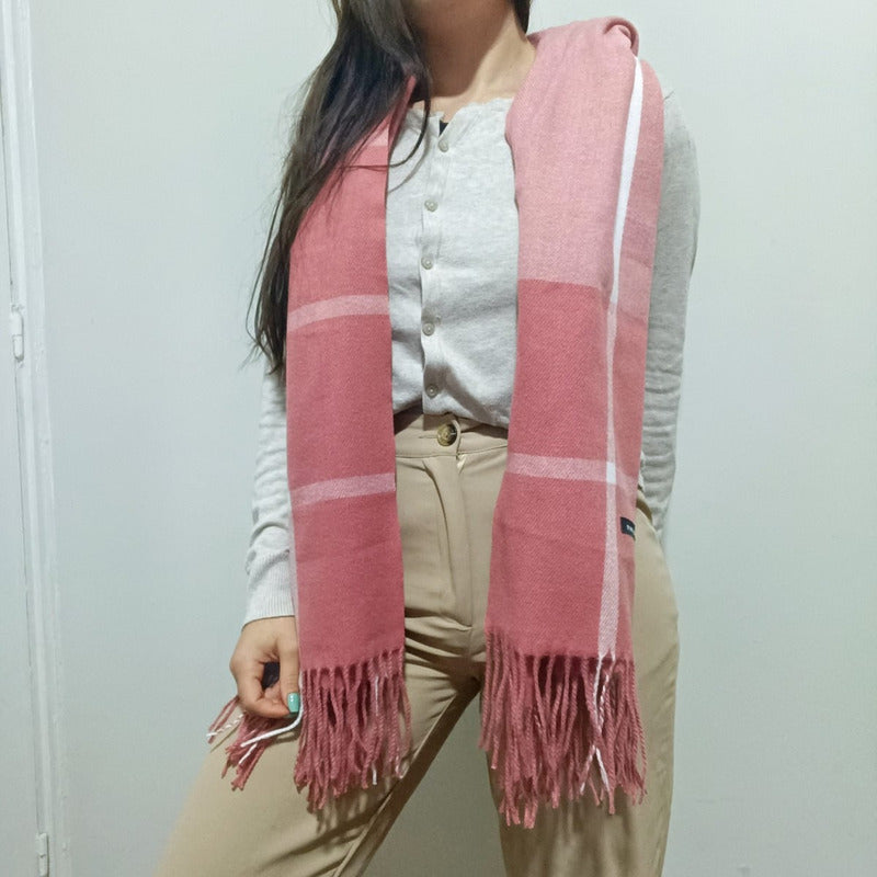 Chalina Bufanda Pashmina De Dama Afelpada Liviana Y Sauve Salmón