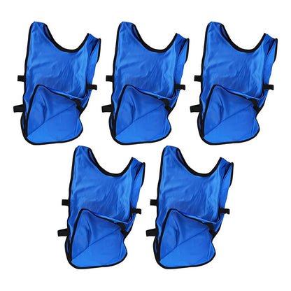 Set X6 Chalecos Elástico De Entrenamiento Deportivo Futbol © Color Azul Talle U