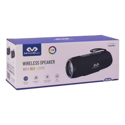 Parlante Portátil Miccell Sp40 Con Luz Rgb Bluetooth Tmo Azul Oscuro