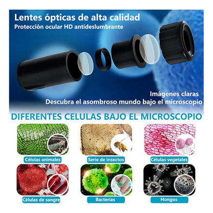 Microscopio Infantil 360° Aumentos + Kit De Ciencia