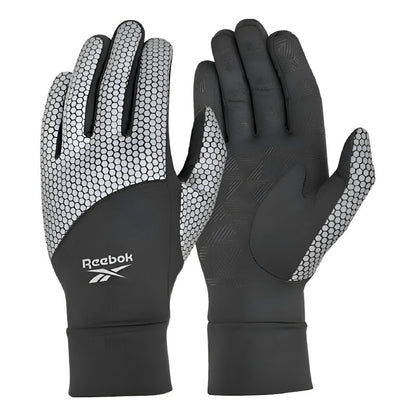 Guantes Térmicos Reflectivos Running Reebok Color Negro S/m