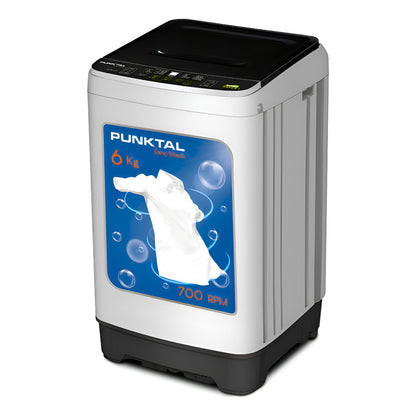 Lavarropas Automático Punktal Hasta 6 Kg Color Gris 700 Rpm - Gris