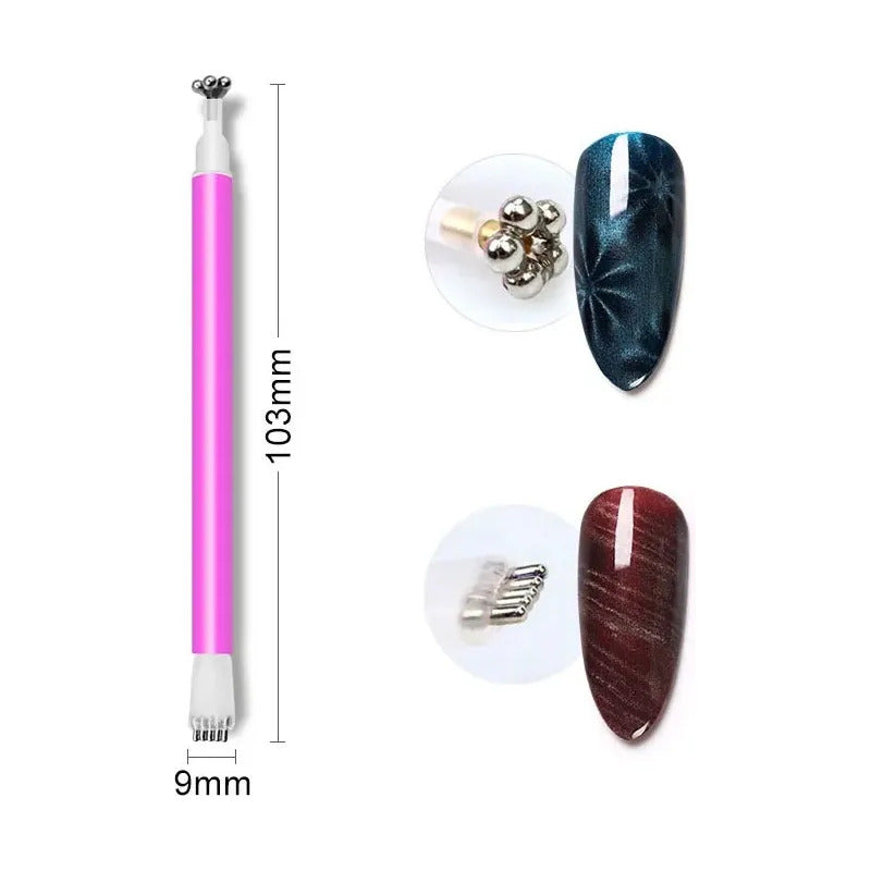 Imán 2 En 1 Para Semipermanente Efecto Ojo De Gato/uñas