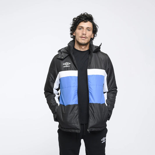 Campera Umbro Parka Camperon Hombre Adulto - Negro/azul - M