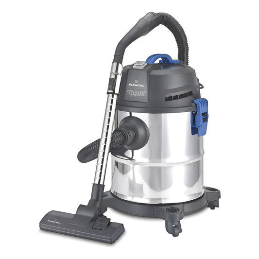 Aspiradora Bidon Seco Humedo Punktal 1600w Pk-8120 20 Litros - Plateado