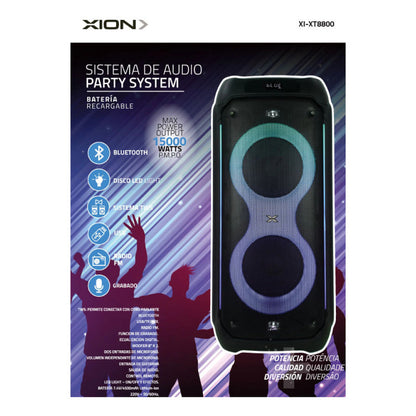 Parlante Inalámbrico Xion Xtreme 15000 W Pmpo Xi-xt8800 - Negro