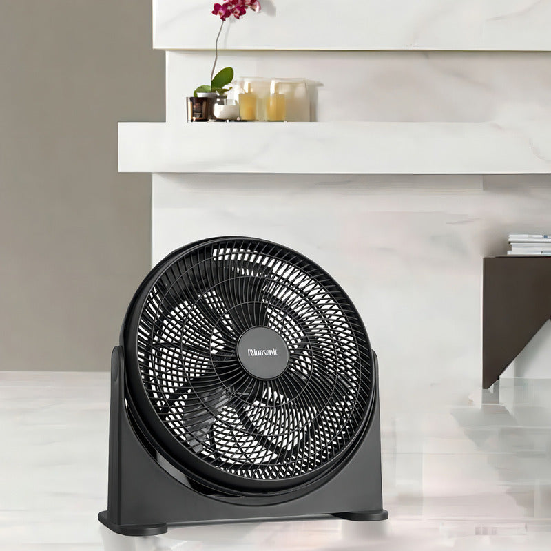 Turbo Ventilador De Piso Microsonic Vt4001 Con 5 Aspas 40 Cm - 40 Cm - Negro - Negro - 5