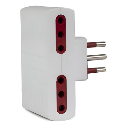 Adaptador 4 Tomas Ficha 3l Color Blanco 10 Amperajes