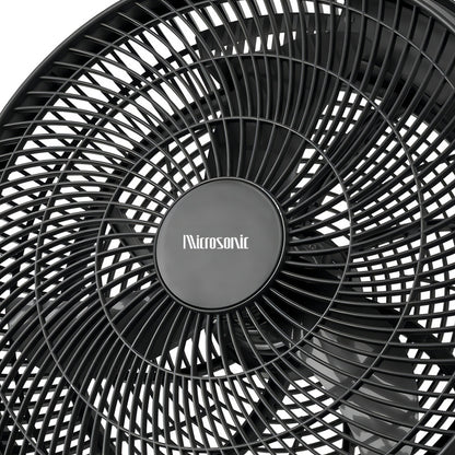 Turbo Ventilador De Piso Microsonic 50 Cm Vt5001 Con 5 Aspas - 50 Cm - Negro - Negro - 5