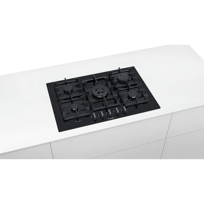 Anafe A Gas Bosch Vidrio 75cm Color Negro