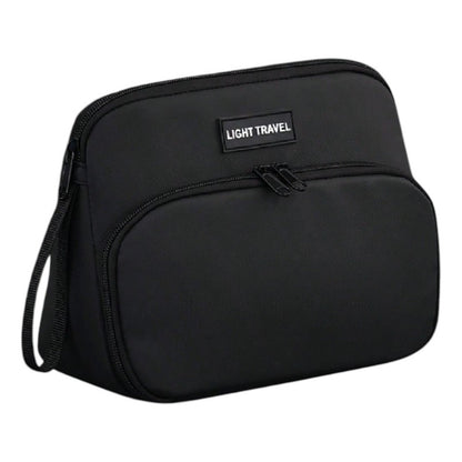 Neceser Organizador  Práctico Para Viaje Tela Impermeable Negro Lisa