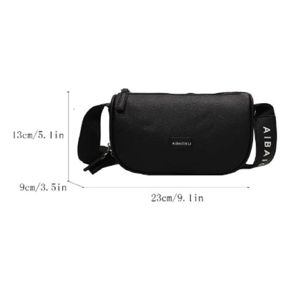 Cartera De Mujer Bandolera Para Damas Con Correas Ajustables Negro (1) Liso