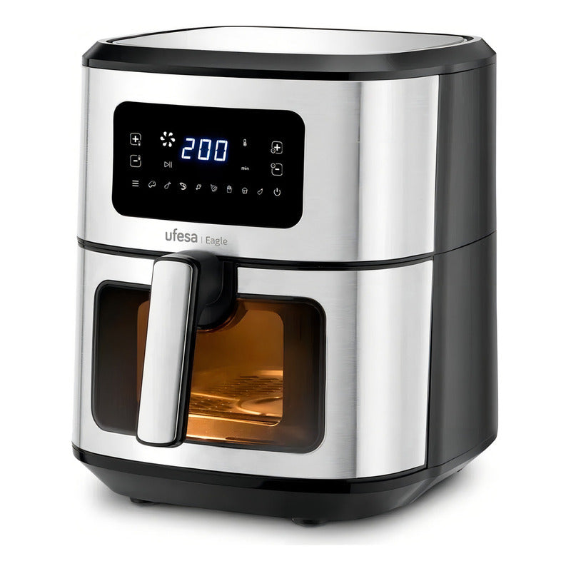 Freidora Sin Aceite Airfryer Digital Ufesa Eagle 6.5 Lt Color Gris