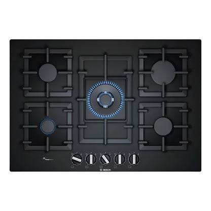 Anafe A Gas Bosch Vidrio 75cm Color Negro Negro