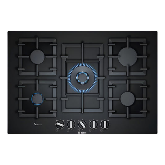 Anafe A Gas Bosch Vidrio 75cm Color Negro Negro