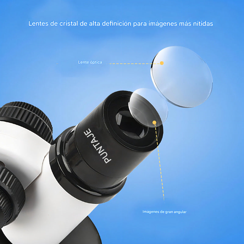 Microscopio Infantil 360° Aumentos + Kit De Ciencia