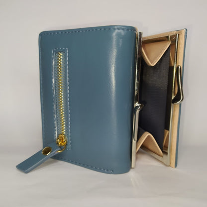 Billetera Dama Billeteras De Damas Con Monedero Para Mujeres Azul Petróleo