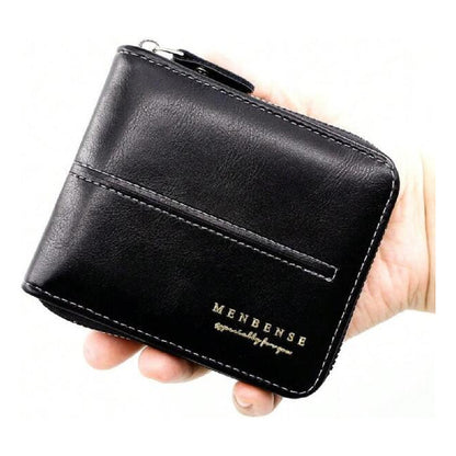 Billetera Para Hombre Con Cierre Sector Monedero De Cuerina Azul 1