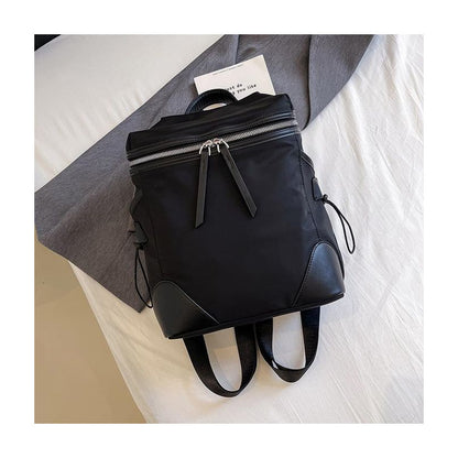 Mochila Para Mujer Impermeable De Tela Nylon Cartera De Dama Negro (1)