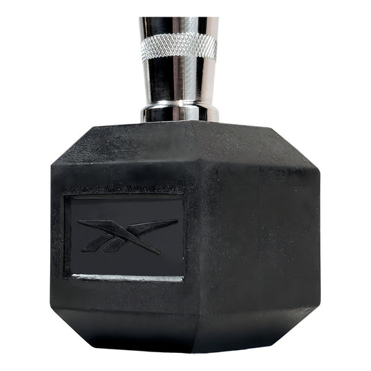 Mancuerna Hexagonal Recubierta De Goma Reebok 4kg Negro