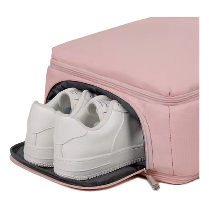 Mochila De Mujer Impermeable De Tela Nylon Cartera Para Dama Negro. Liso