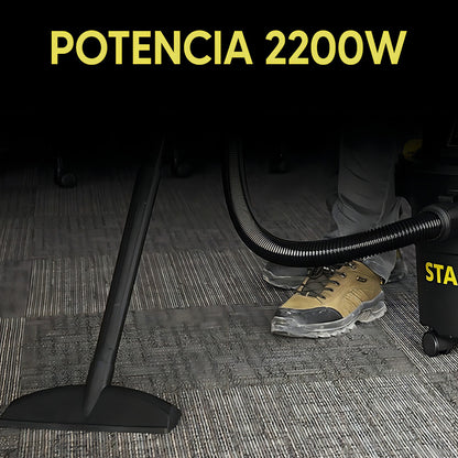 Aspiradora Profesional Polvo Y Agua Stanley 11 Lts 3 Hp Negro
