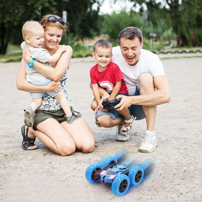 Auto Stunt 360° 4x4 Con Control Remoto Y Batería Recargable, - Azul