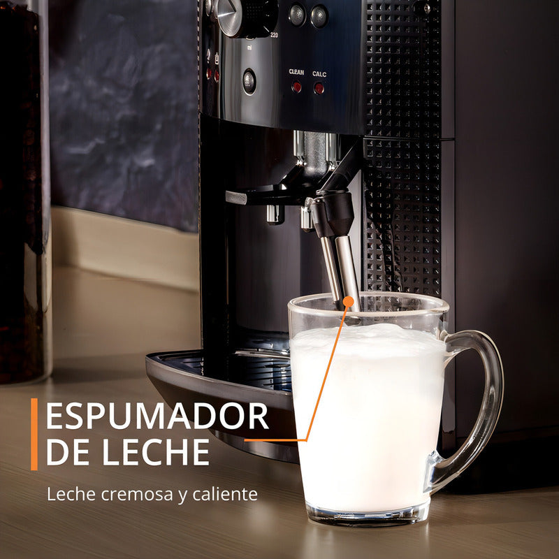 Cafetera Expreso Krups Super Automatica Espumador Molinillo - Negro
