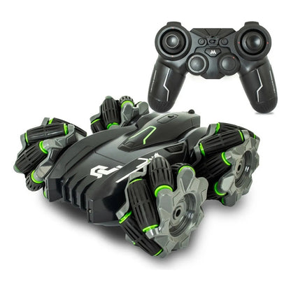 Auto Con Control Doble Cara Con Luces Led Todo Terreno 360° - Verde Oscuro