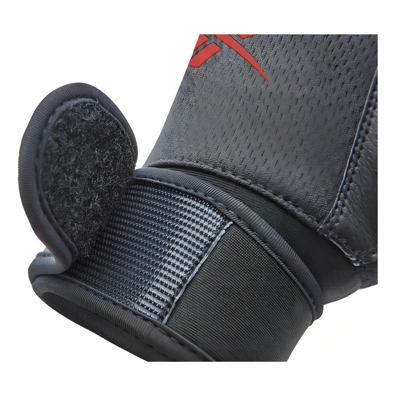 Guantes De Entrenamiento Negro Y Rojo Reebok Liso Xl