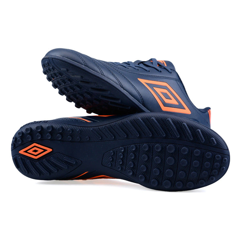 Championes Futbol 5 Umbro Classico Champion F5 Zapato Adulto - Azul/naranja - 9.5 Us
