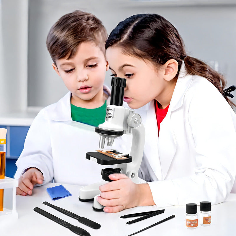 Microscopio Infantil 360° Aumentos + Kit De Ciencia