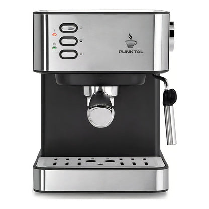 Punktal Pk-542 Cafetera Expresso Automática Acero Inox 15 Bares 850w 1.6 Lts. Vaporizador Espumador.