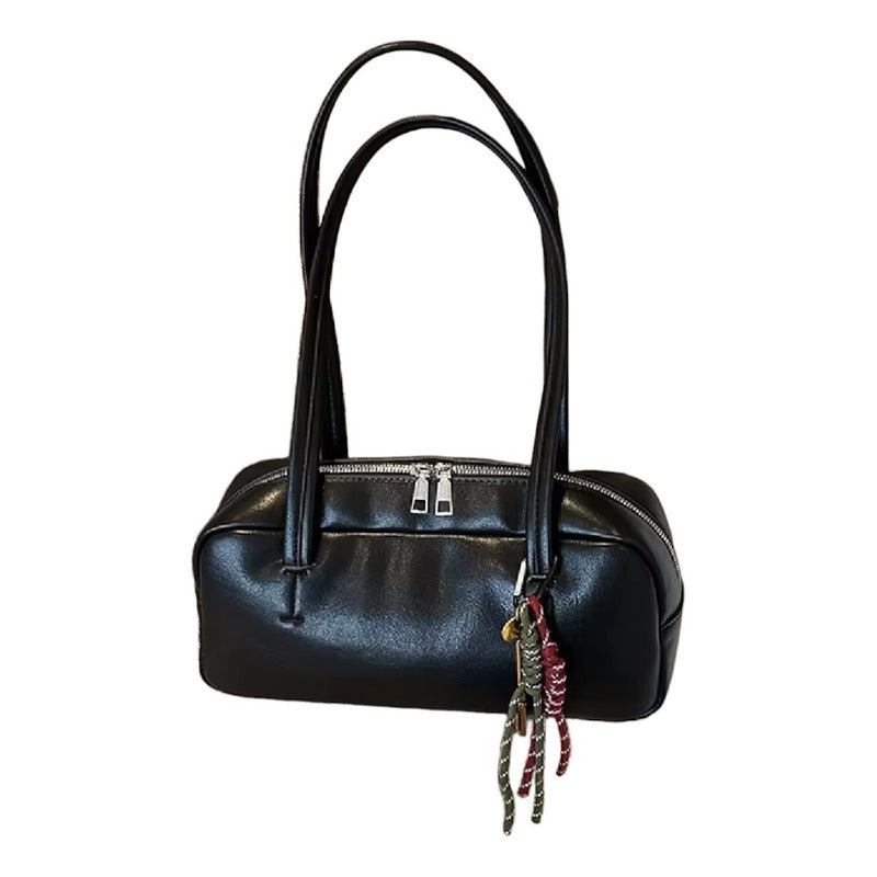 Carteras De Dama Bolsos Para Mujeres Bandoleras Capitoneadas Negro Liso