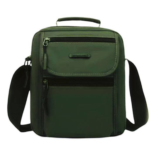 Bandolera Morral Unisex Cartera Fashion Bolso Impermeable Verde Lisa