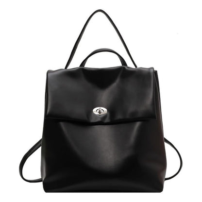 Mochila Urbana Genérica Cartera 2 En 1 Moda Cuerina Negro Liso