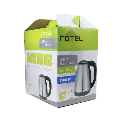 Jarra Eléctrica Ac.inox Sin Visor 1.8l Rotel 1500w - Gris