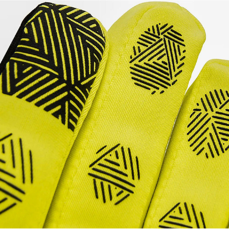 Guantes Reflectivos Impermeable Para Correr Reebok - Negro/amarillo - Geométrico - L