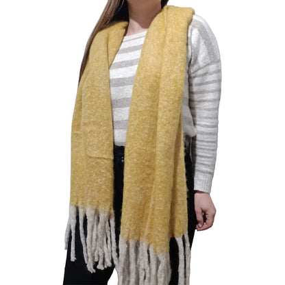 Bufanda Chalina Pashmina De Dama Bufandones Livianos Suaves Amarillo