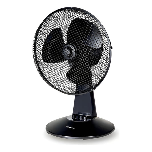 Ventilador De Mesa 30 Cm Negro Punktal 3 Aspas