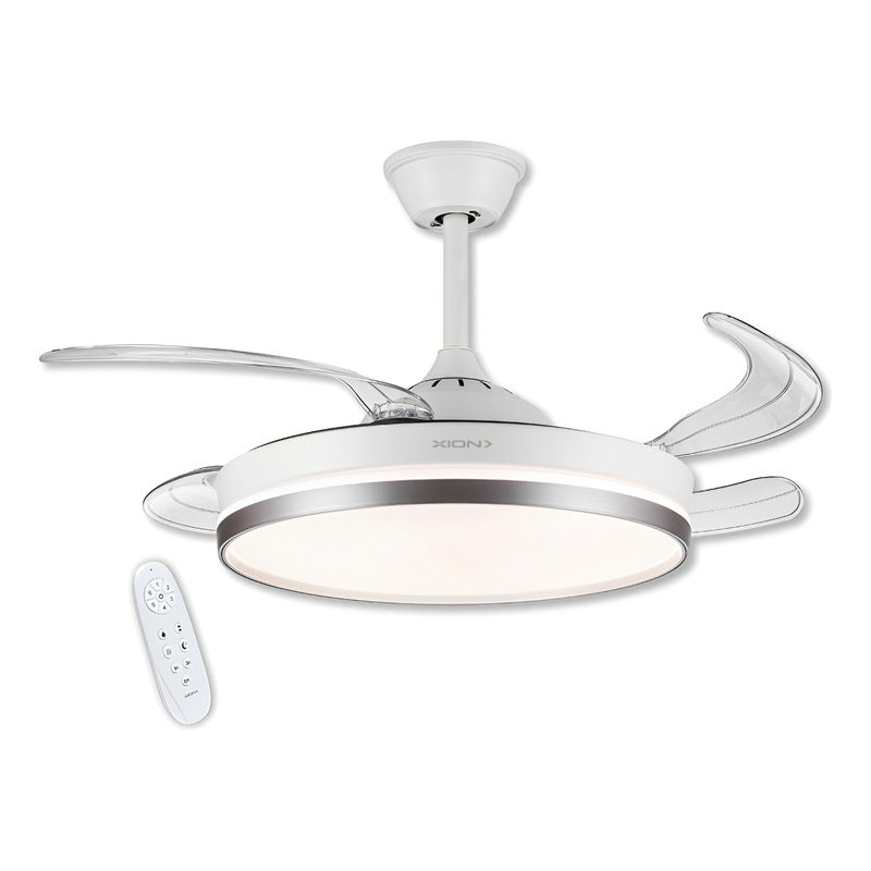Ventilador Techo Xion Xi-v200t Aspas Retractiles Led Blanco 58 Cm Transparente Plástico 4