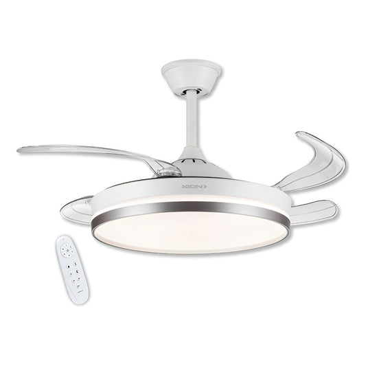 Ventilador Techo Xion Xi-v200t Aspas Retractiles Led Blanco 58 Cm Transparente Plástico 4