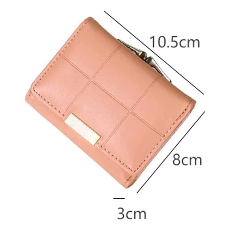 Billetera Mujer Capitoneada Cuero Sintético 9x11 Cm Amarillo