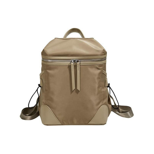 Mochila Para Mujer Impermeable De Tela Nylon Cartera De Dama Caqui1