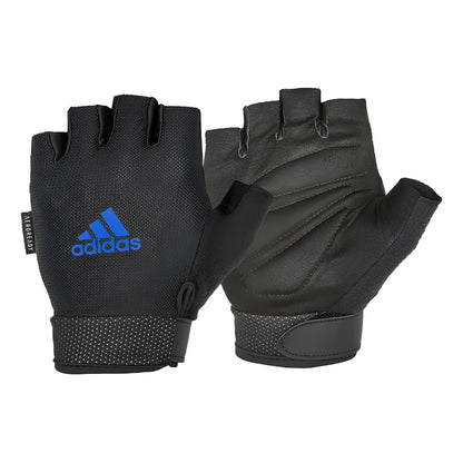 Guantes De Entrenamiento Negro Con Azul adidas - Azul - Liso - L