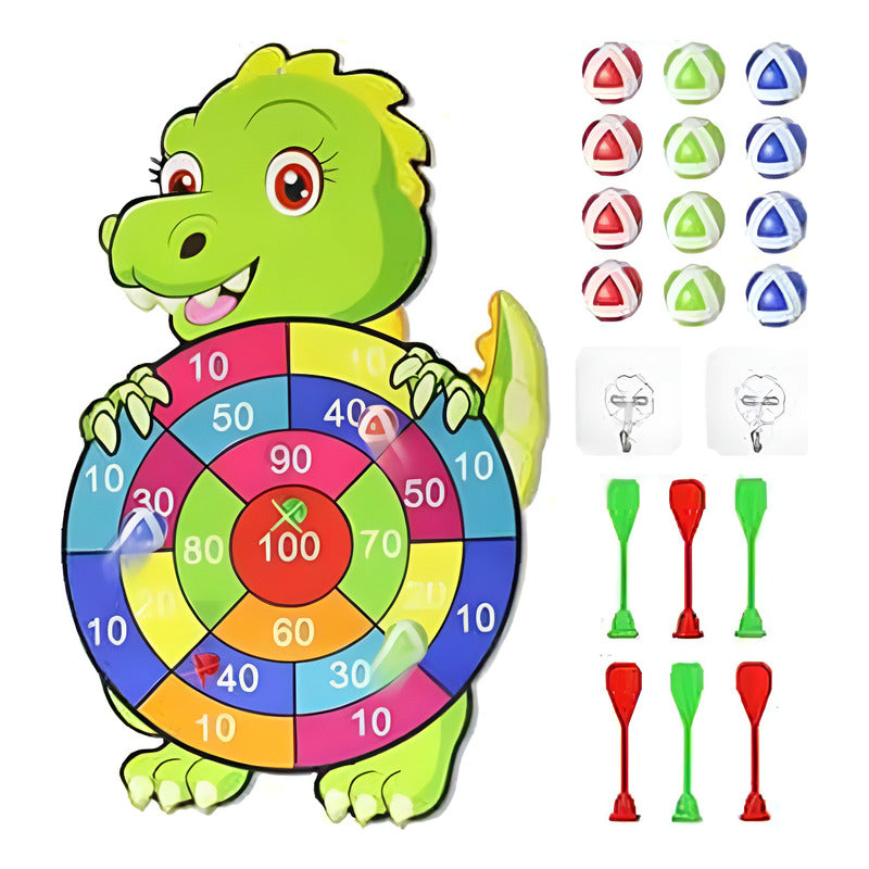 Tiro Al Blanco Dardos Y Pelotas Dinosaurio - Verde - Dinosaurio