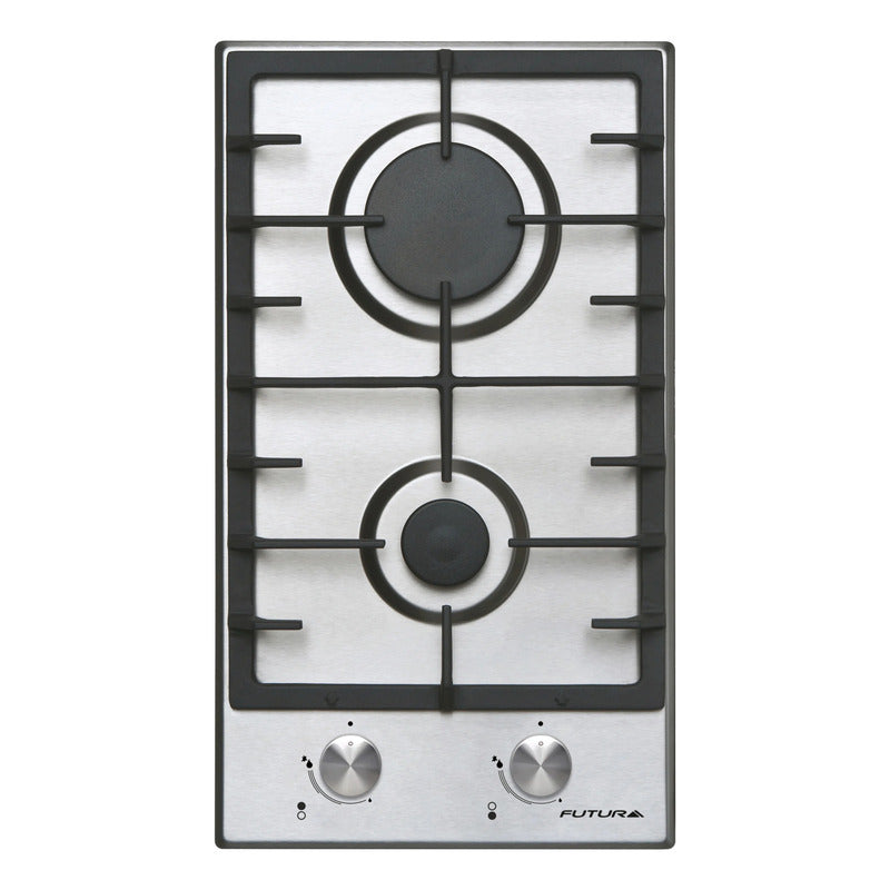 Anafe Futura A Gas Acero Inoxidable 2 Quemadores Fut-ag300x2 Gris